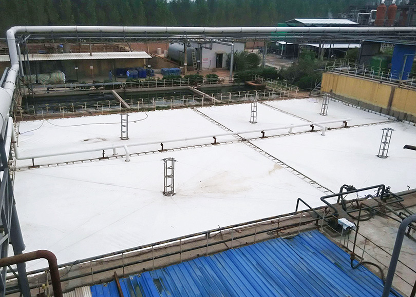 污水池反吊膜膜面破損應(yīng)該如何修復(fù)?河南天朗來