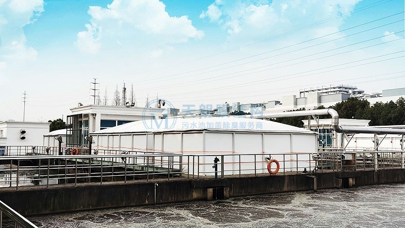 無錫項目污水池雙層充氣膜加蓋密封-2